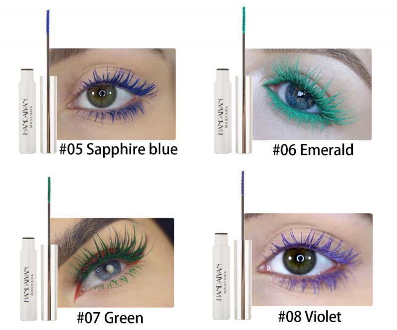 Colorful Waterproof Mascara Makeup Eyelash Extension Lengthen Curling White Mascara Cosplay Prom Make Up Cosmetics