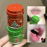 OKLULU  -  1/2PCS Christmas Lip Balm Long Lasting Nourishment and Moisturizing Lip Mask Oil Colorless Rose Pink Makeup Base Daily Lips Care