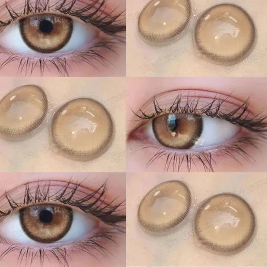 OKLULU  1 Pair Colored Contact Lenses With Prescription Myopia Lenses Brown Contact Lenses High Quality Natural Lenses