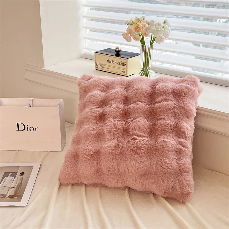 Luxury Faux Fur Velvet Fleece Blanket Winter Blanket Throw Double Layer Warm Cashmere Coral Faux Rabbit Fur Bed Sheet