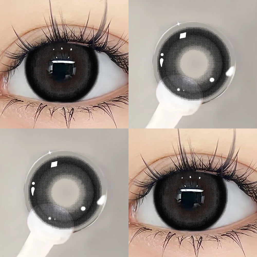 OKLULU  1Pair Natural Colored Contact Lenses for Eyes with Degree Brown Lenses Fog Pearl Lens Korean Lenses Lenses Eye Color