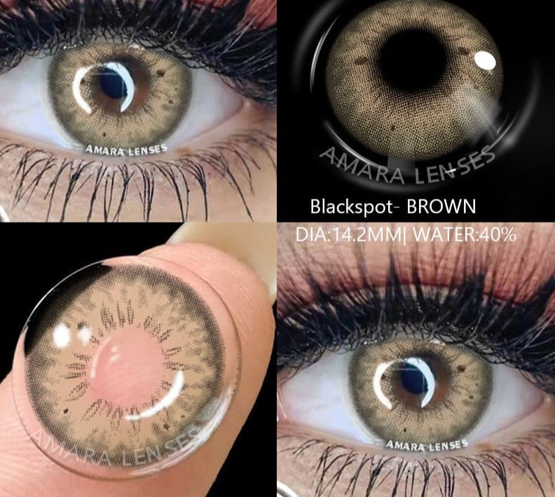 Natural Colored Contacts Lenses Brown 2pcs Contacts Beautful Pupils Color Contacts Yearly Makeup Cosmetic Contact Lens