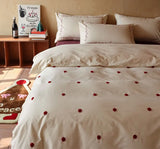 OKLULU  -  Fashion polka dot letter red bedding set teen,full queen king trend modern cotton home textile bed sheet pillow case quilt cover