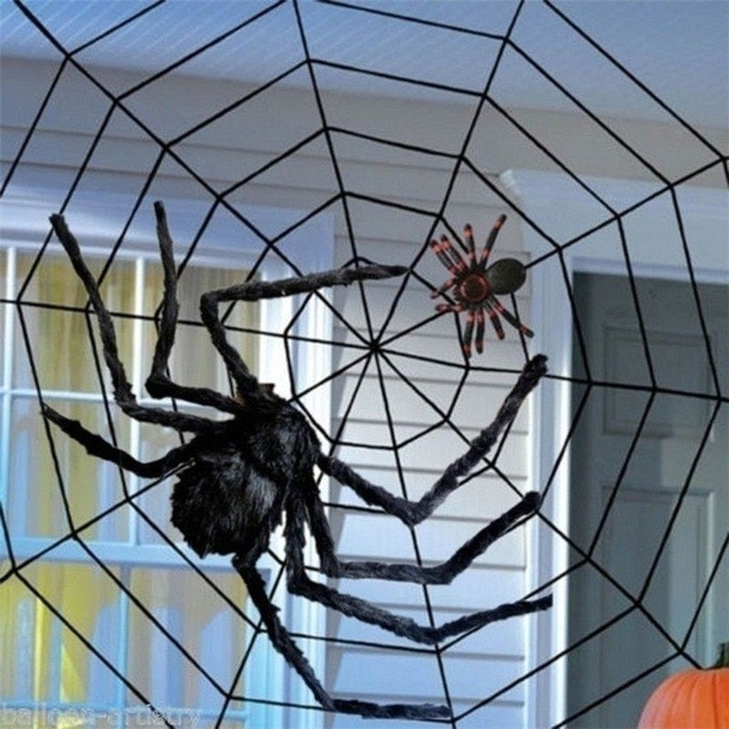 30cm/50cm/75cm/90cm/125cm/150cm/200cm Black Spider Halloween Decoration Haunted House Prop Indoor Outdoor Giant Decor