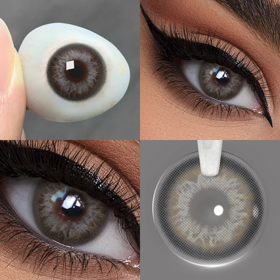 OKLULU Colored Contact Lenses Natural Look Brown Eye Lenses Beauty pupils Blue contact Lenses Eye Cosmetic Color Lens