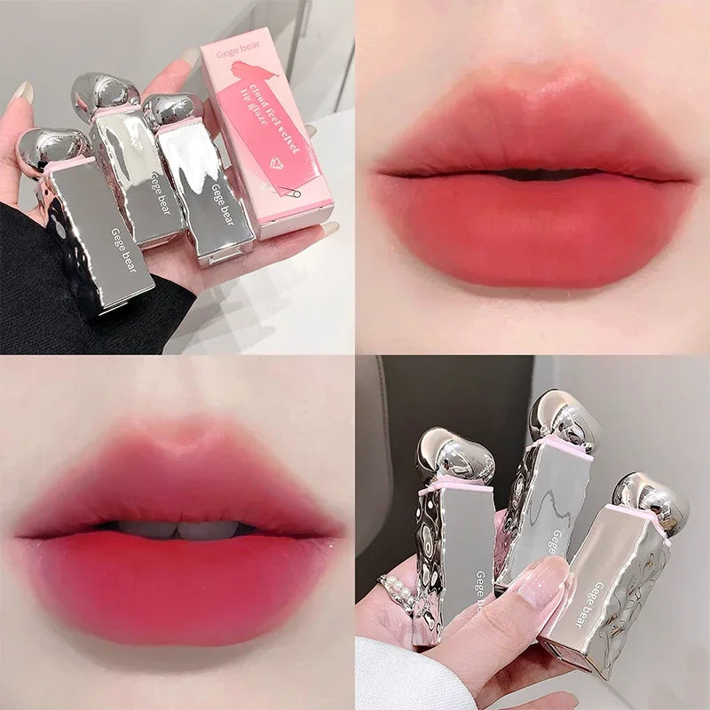 OKLULU  -  6 Colors Waterproof Rose Red Liquid Lipstick Matte Velvet Lip Mud Nude Pink Lip Gloss Lasting Non-Stick Korean Makeup Cosmetics