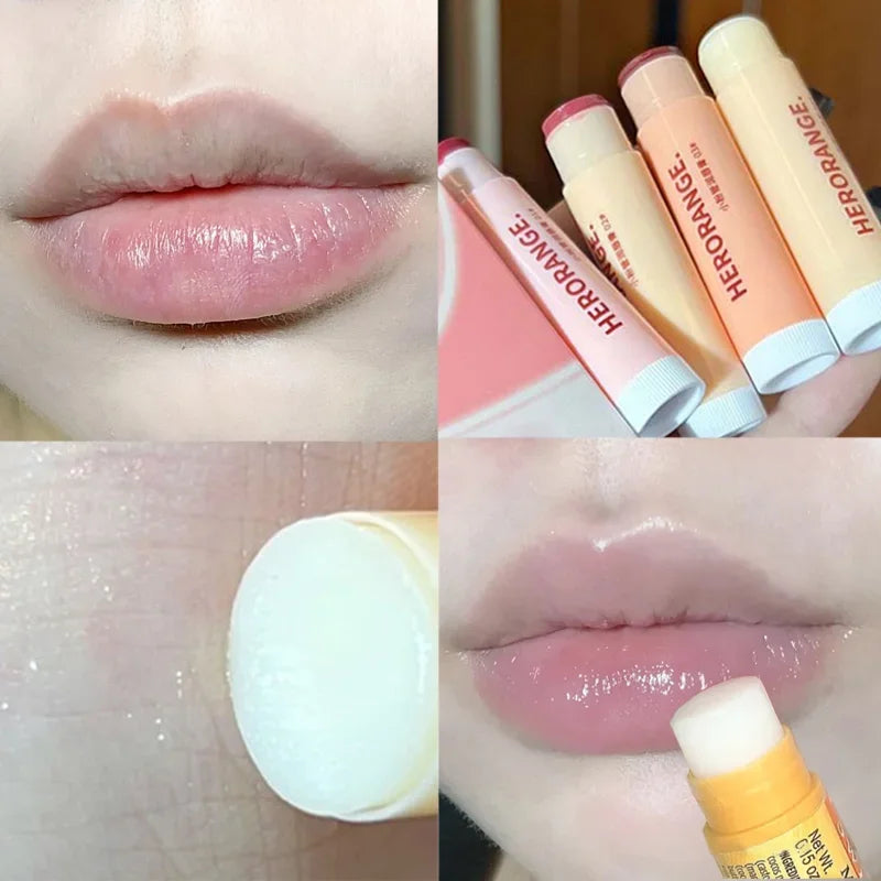 Oklulu Colored Moisturizing Lip Balm Set Makeup Jelly Nude Rose Black Tea Lipstick Almond Coffee Lip Tint Primer Colorless Lips Care