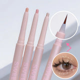 OKLULU  -  Double-end Matte Glitter Eyeliner Lying Silkworm Pen 2-in-1 Quick Dry Eye Liner Pencil Pink Highlighter Stick Makeup Cosmetics