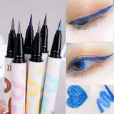 Oklulu 6 Colors Thin Pearlescent Eyeliner Liquid  Pencil 3 in 1 Shiny Silkworm Eye Shadow Stick Lasting Smooth Glitter Eyeliner Makeup