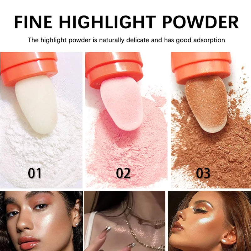 Oklulu  Fairy Highlighter Powder Moonlight Polvo De Hadas Glitter Shimmer Contour Shading Illuminator for Women Face Body Glitter Makeup