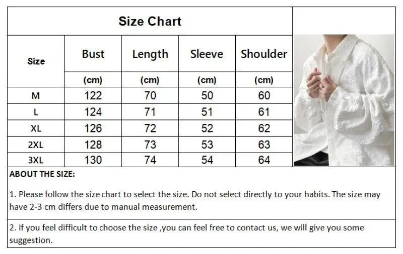 Oklulu Oversized Shirt Women White Jacquard Long Sleeve Top Spring Chic Single Breasted Blouse Female Casual Loose Solid Color