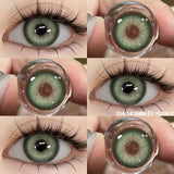 Colored Contact Lenses 1pair Natural Eye Lens Blue Eye Lenses Brown Lenses Gray Pupils Yearly Cosmetic Green Contacts