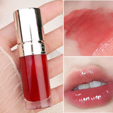 Oklulu Mirror Lip Oil Moisturizes Non-sticky Plumper Lip Lasting Nonstick Cup Lip Glaze Hydrating Transparent Liquid Lipstick Cosmetics