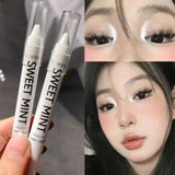 OKLULU  -  White Pearl Highlighter Brightening Glitter Eyeshadow Stick Eye Shadow Lying Silkworm High-gloss Pen Korean Eyes Makeup Matte