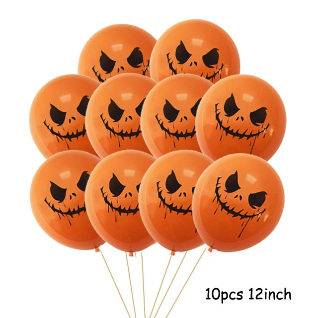 Huge Standing Halloween Pumpkin Ghost Balloons Witch Bat Spider Foil Ballon Inflatable Kids Toys Globos Halloween Party Supplies