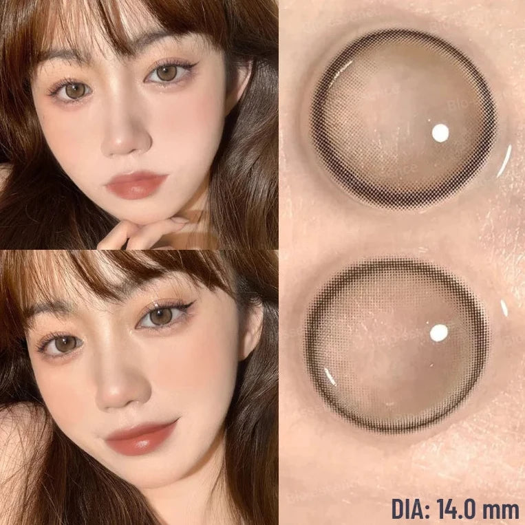 OKLULU  1 Pair Dark Lenses Korean Style Colored Contact Lenses Myopia Lenses Black Lenses Fog Pearl Lens High Quality