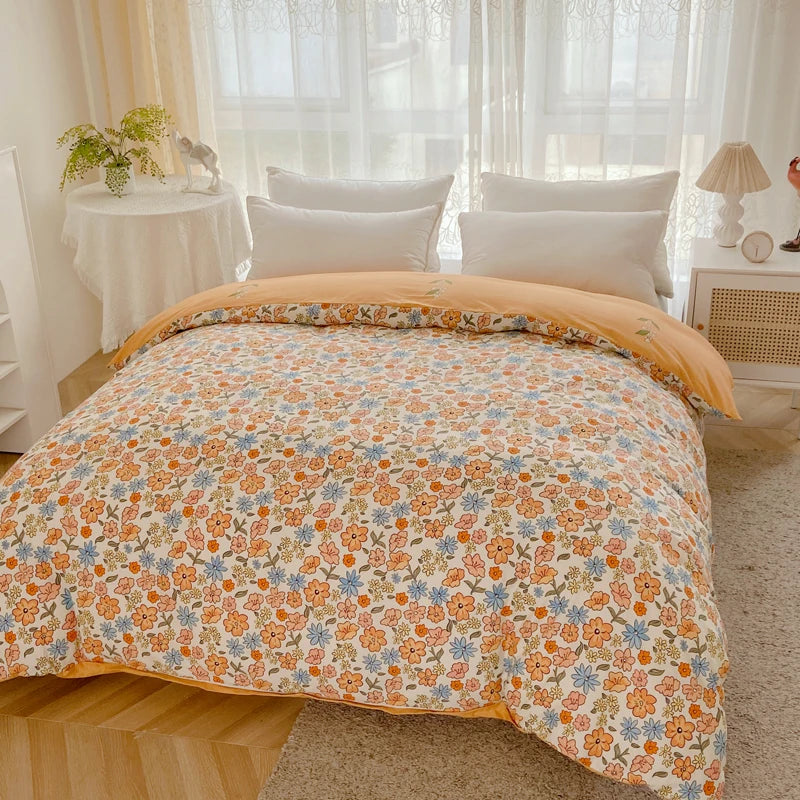 Bonenjoy 1pc Quilt Cover 100% Cotton Home Bed Linen Floral Duvet Covers Skin-friendly Bed Covers 이불커버세트 (Pillowcase Need Order)