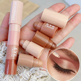 Oklulu 4 In 1 Pearlescent Eyeshadow Pencil Glitter Silkworm Liner Highlighter Pen Lasting Matte Eye Shadow Stick Eyes Makeup Cosmetics