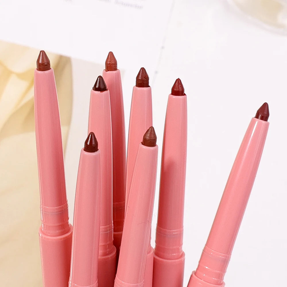 Oklulu Lip Liner Pen Milk Matte Smooth Waterproof Lasting Lip Stick Pencil Velvet 3D Moisturising Lips Makeup Red Contour Tint Lipstick