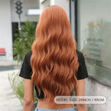 OKLULU  -  Orange wigs Long Curly Hair Wig Feminine Hottie Dress Up deep Curls deep Waves headband wig