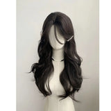 OKLULU  -  Black Wig for Women Natural Center Parting Eight Bangs Long Curly Hair Natural Hair Cosplay Wig for Daily Use  Lolita  가발