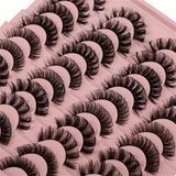 Oklulu 20 pairs Dramatic Volume 3D Faux False Eyelashes for Natural Looking Eyelash Extensions and Makeup