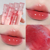 OKLULU  -  Cute Bear Velvet Lip Gloss Girl's Matte Lip Glaze Waterproof Lasting Transparent Red-brown Lip Mud Korean Makeup Liquid Lipstick