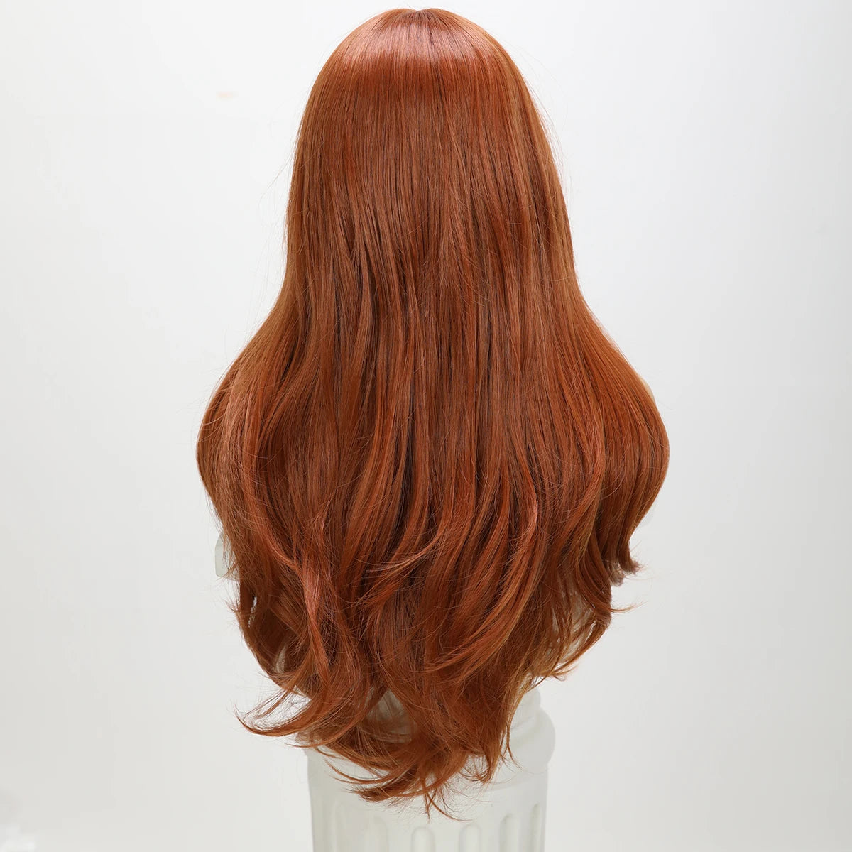 OKLULU  -  Natural Fashion Handmade Lace Women's Wig Orange Wave Wig Curly Women's Party Lolita Cosplay Wig