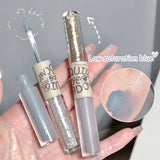 Oklulu  Glitter Sequins Liquid Eyeshadow Low-saturation Blue Matte Shimmer Double Head Eye Shadow Waterproof Brightening Eye Makeup