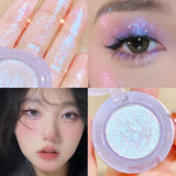 OKLULU  -  Diamond Glitter Monochrome Eyeshadow Palette Discoloration Eyeshadow Highlighter Sequins Waterproof Lasting Eyes Makeup Pigments