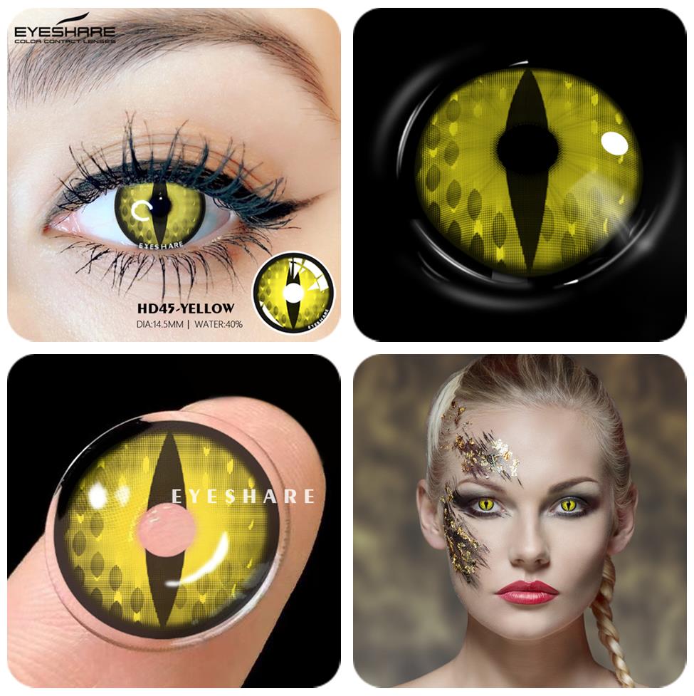 Color Contact Lenses For Eyes Anime Cosplay Colored Lenses Blue Purple Multicolored Lenses Contact Lens Beauty Makeup