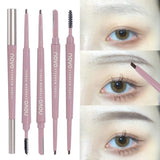 Oklulu 3 in1 Eyebrow Pencil Kit 5 Colors Ultra Thin Eyebrow Pens with Eyebrow Trimmer Brush Waterproof Eyebrow Tattoo Makeup Cosmetics