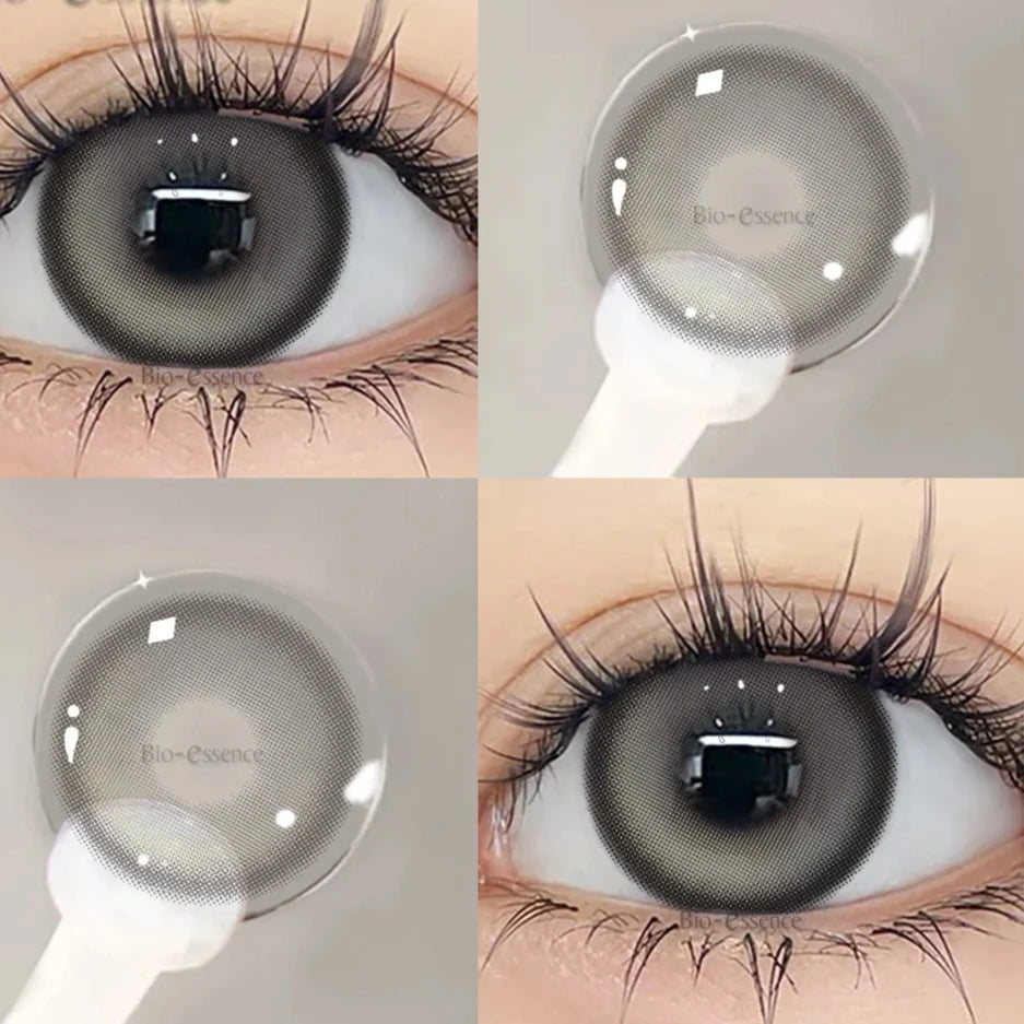 OKLULU  1Pair Natural Colored Contact Lenses for Eyes with Degree Brown Lenses Fog Pearl Lens Korean Lenses Lenses Eye Color