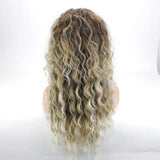 OKLULU  -  Long Fluffy Curly Wig for Women Ombre blonde Ginger Natural Wavy Hair Wig Ash Blonde Synthetic Loose Deep Wave Wig Cosplay