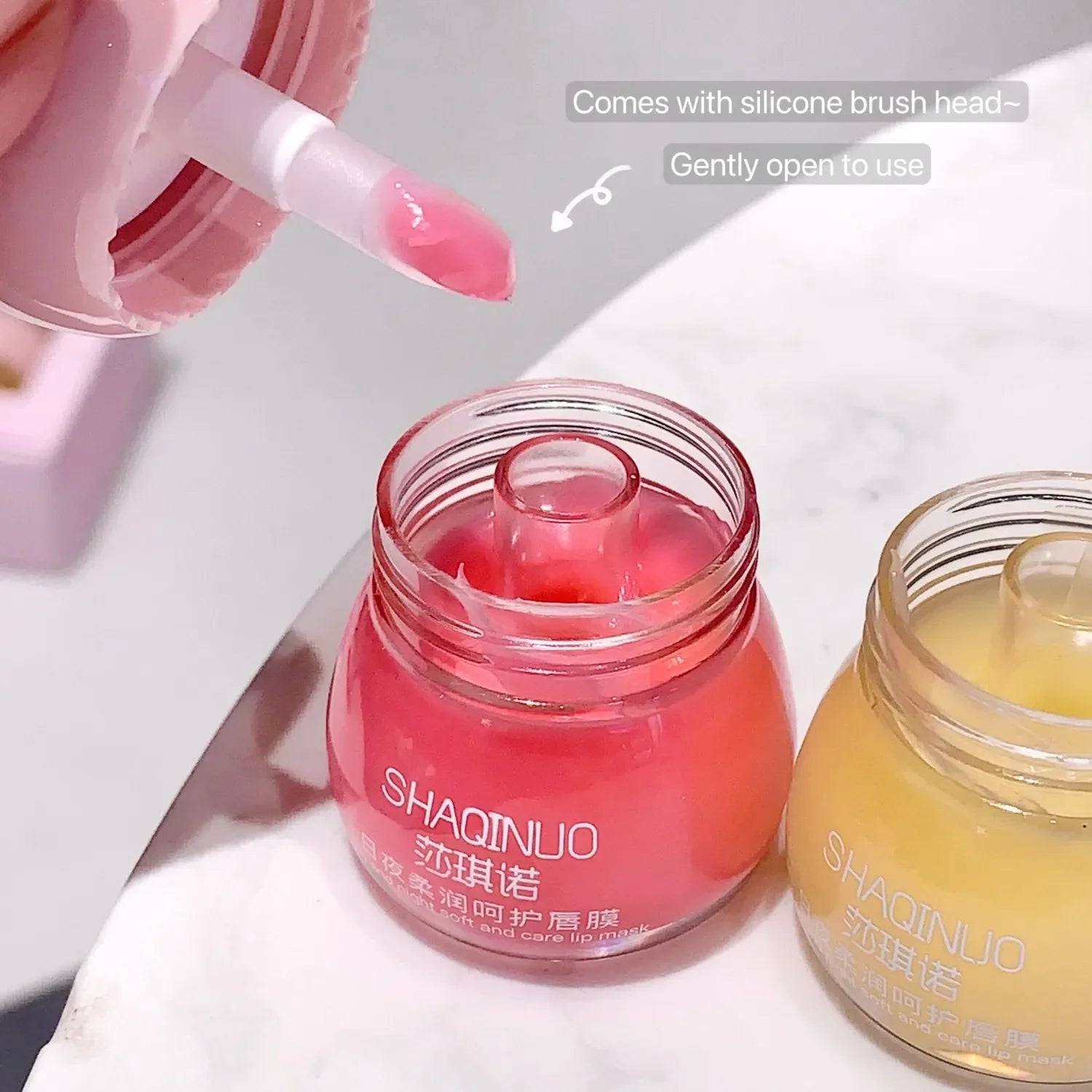 OKLULU  -  1/2Pc Lightweight Lip Mask Fruit Lip Balm Lasting Moisturizing Clear Lips Oil Non-sticky Lips Care Serum Primer Lip Gloss Makeup