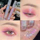 Oklulu  Water Light Diamond Glitter Liquid Eyeshadow Highlighter Polarized Liquid Eyeshadow Bright Lying Silkworm Lasting Eye Cosmetics