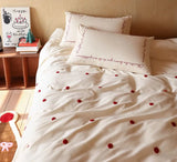 OKLULU  -  Fashion polka dot letter red bedding set teen,full queen king trend modern cotton home textile bed sheet pillow case quilt cover