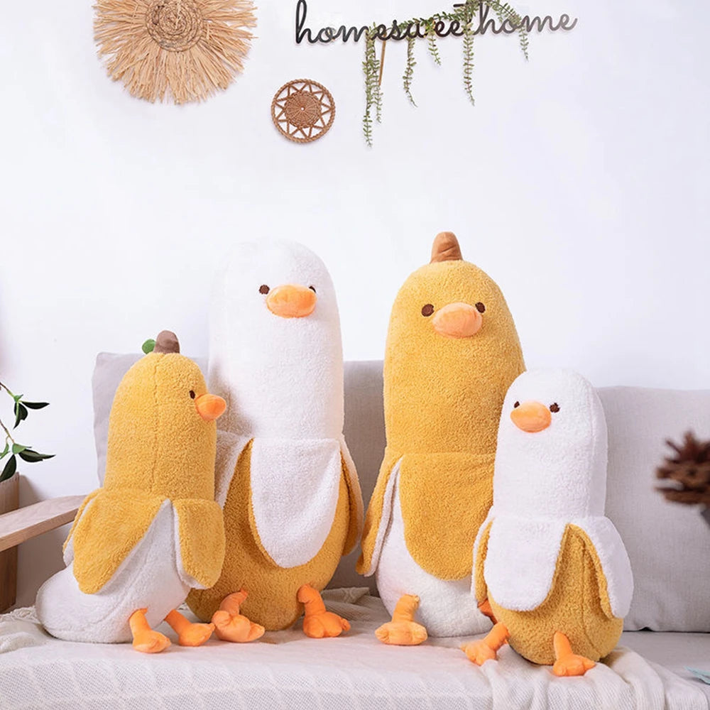 OKLULU 50CM Peeled Banana Plush Toy Cute Anxiety Make A Friend Duck Throw Pillow  Doll Send Children Christmas Birthday Presents