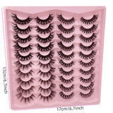 Oklulu 20 pairs Dramatic Volume 3D Faux False Eyelashes for Natural Looking Eyelash Extensions and Makeup