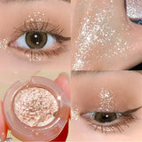 Oklulu Potato Texture Glitter Eyeshadow Palette Pearlescent Diamond Monochrome Highlighter Powder Brighten Shiny Eyes Makeup Cosmetics