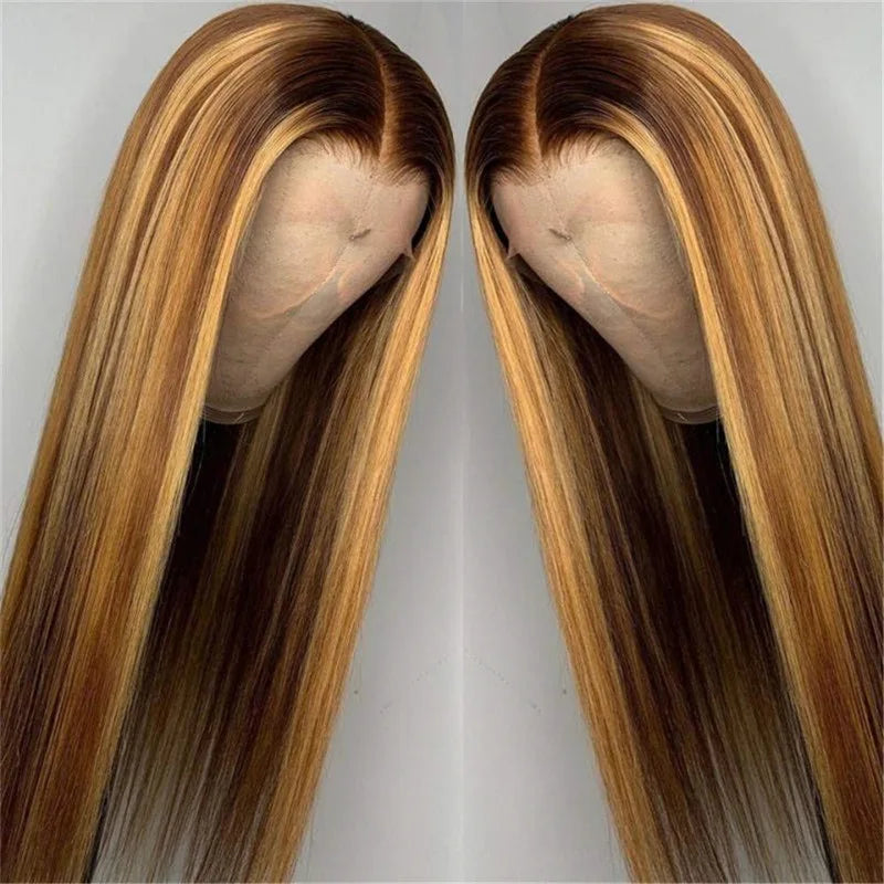 OKLULU  -  Wigs Highlight Ombre Straight Upgrade wigs For Women daily use Balayage cosplay Blonde synthetic wig