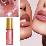 Oklulu Crystal Glitter Lip Gloss Moisturizing Waterproof Liquid Lipstick Sexy Plump Lip Glow Oil Deep Moisturizing Lip Balm Girl Gift