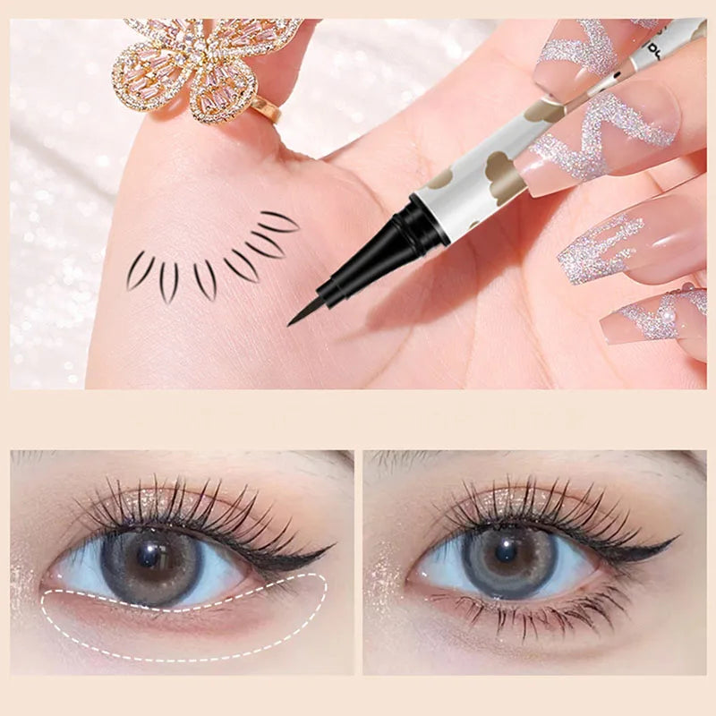 OKLULU  -  Liquid Eyeliner Lying Silkworm Eyelash Pen Quick Dry Waterproof Long-lasting Black Brown Eyeliner Pencil Beauty Eyes Makeup Tool