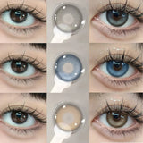 OKLULU 1 Pair Myopia Lenses Korean Lenses Colored Contact Lenses with Degree Natural Lenses Blue Lenses Hot Sellers