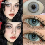 OKLULU  -   1Pair New Colored Contact Lenses for Eyes Brown Lenses Green Eye Lenses Gray Pupils Yearly Cosmetic Eye Contact Lens