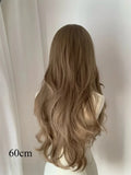 OKLULU  -  Light Brown Wig for Women Long Wavy Hair Synthetic Wig for Daily Life Cosplay Lolita Heat Resistant Headband Wigs