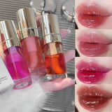 Oklulu Mirror Lip Oil Moisturizes Non-sticky Plumper Lip Lasting Nonstick Cup Lip Glaze Hydrating Transparent Liquid Lipstick Cosmetics