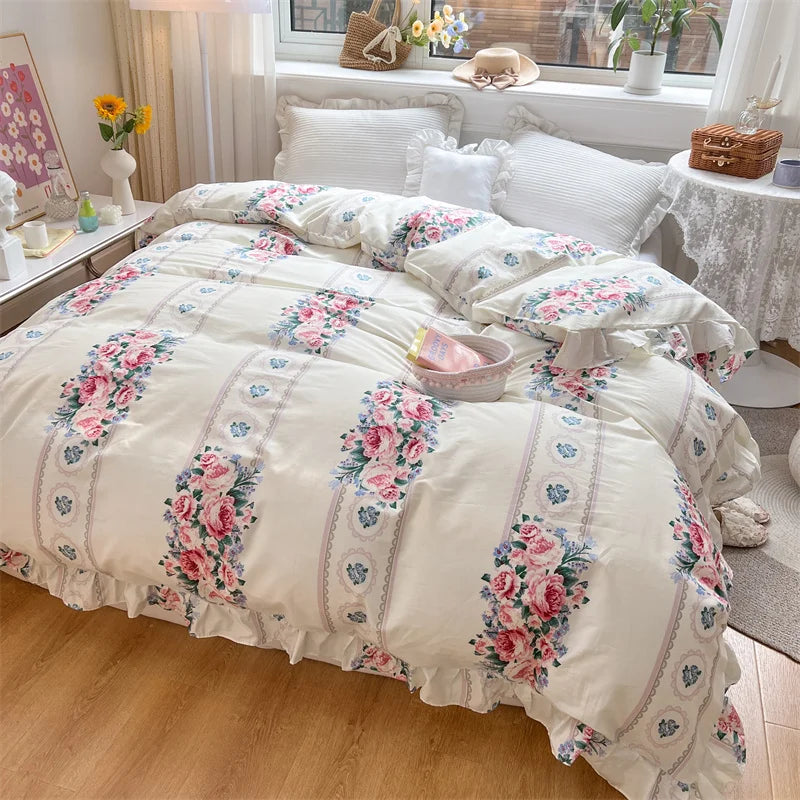 1PC Cotton Floral Pattern Home Bedding Duvet Cover Double-sided AB Version Comfortable Quilt Comforter Cover Home Textiles #/