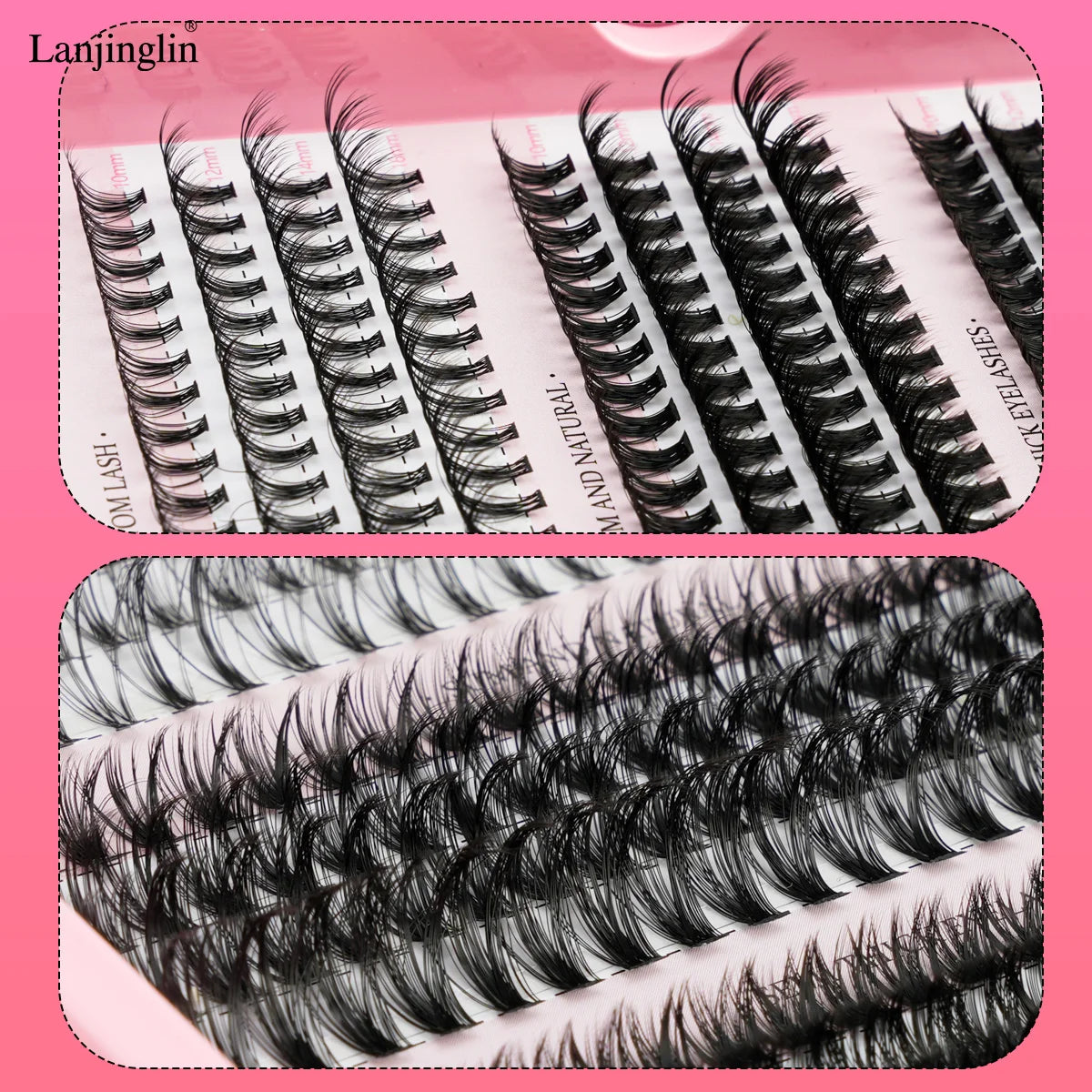 OKLULU  -  High Quality DIY Mix Clusters Kit Lash Clusters With Strong Hold Lash Bond And Seal And Eyelash Tweezers Lash Cluster Kit