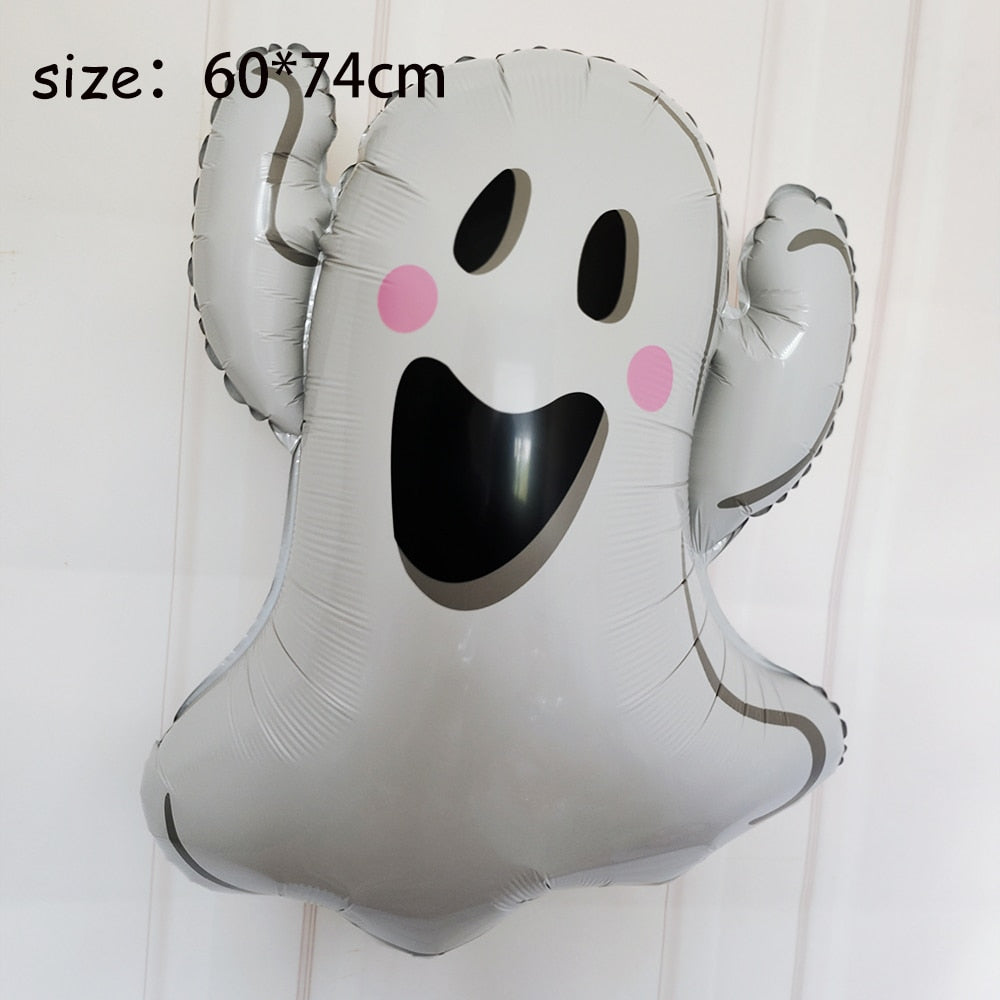 Huge Standing Halloween Pumpkin Ghost Balloons Witch Bat Spider Foil Ballon Inflatable Kids Toys Globos Halloween Party Supplies